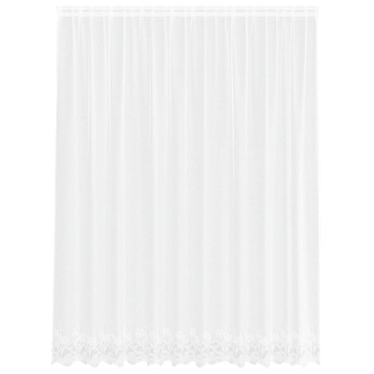 vidaXL Κουρτίνα Δαντέλας με κουρτίνες Λευκό 300 x 245 cm Πολυεστέρας