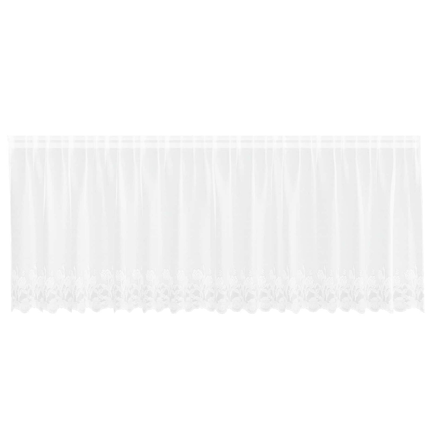 vidaXL Κουρτίνα Δαντέλας με κουρτίνες Λευκό 100 x 400 cm Πολυεστέρας