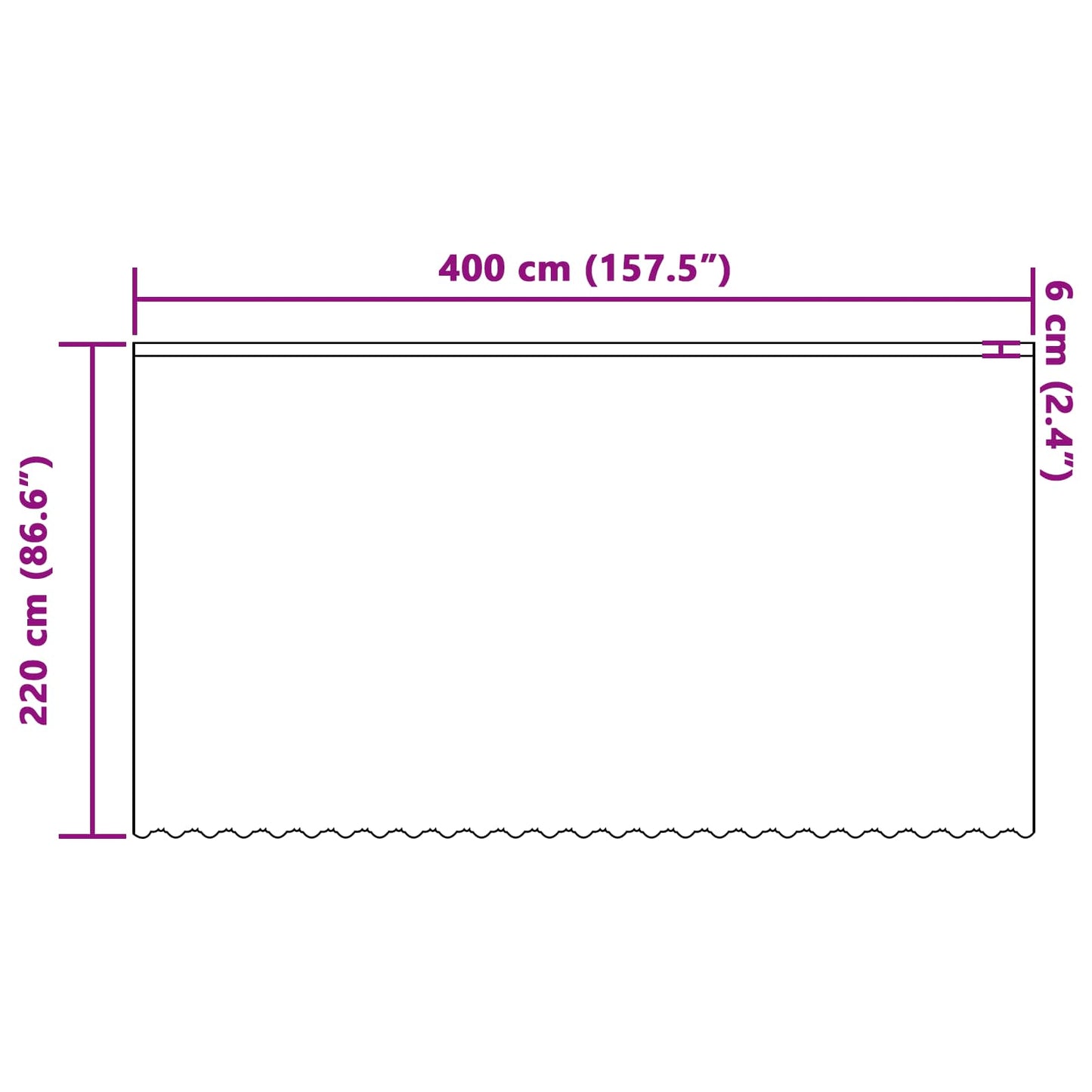 vidaXL Κουρτίνες με κουρτίνες Λευκό 500x100cm Πολυεστέρας