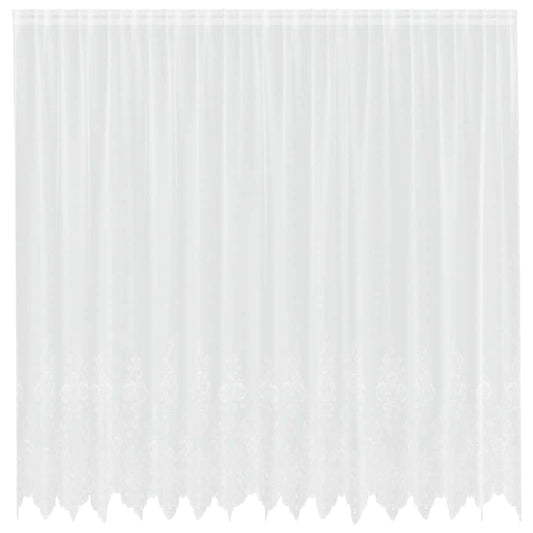 vidaXL Κουρτίνες με κουρτίνες Λευκό 500x100cm Πολυεστέρας