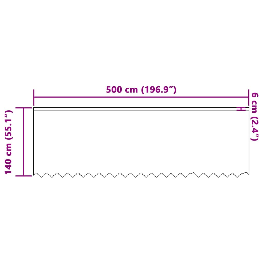 vidaXL Κουρτίνες με κουρτίνες Λευκό 500x100cm Πολυεστέρας