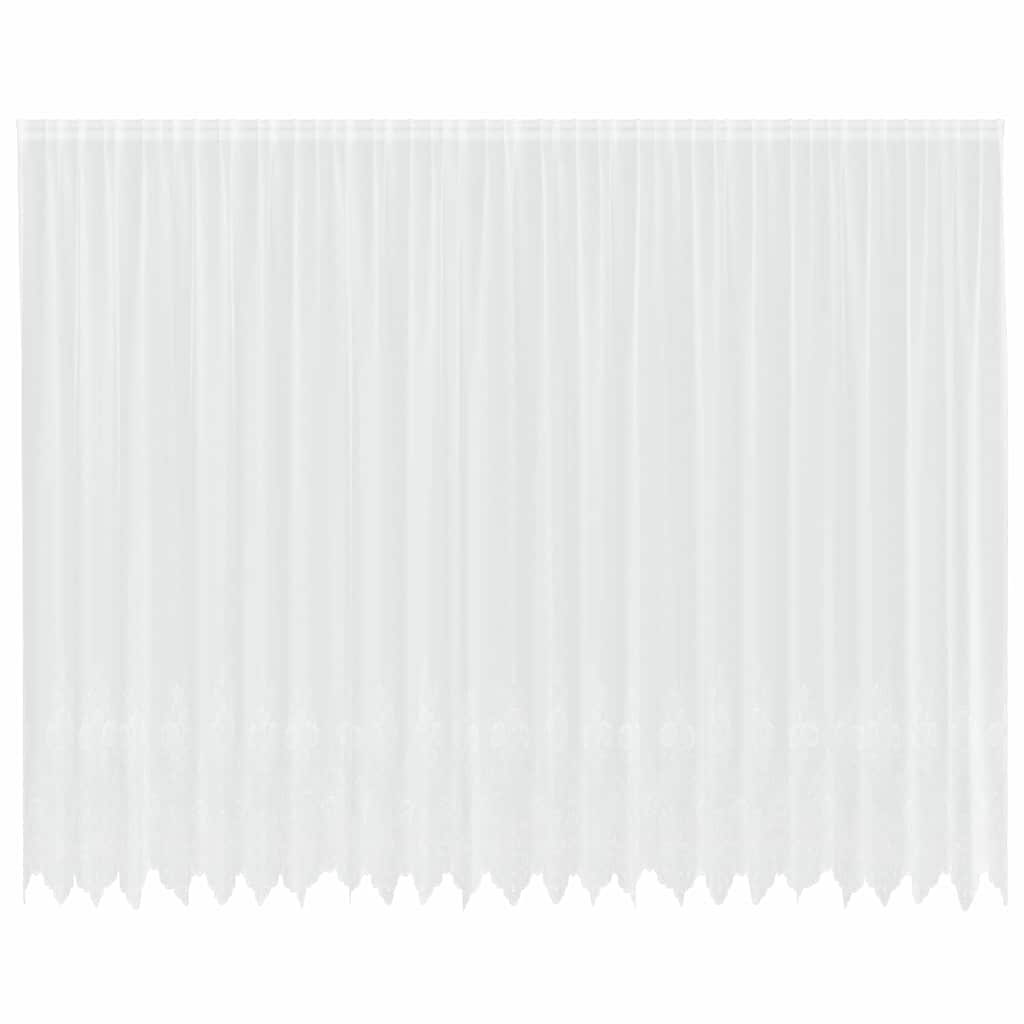 vidaXL Κουρτίνα Δαντέλας με κουρτίνες Λευκό 600x280cm Πολυεστέρας