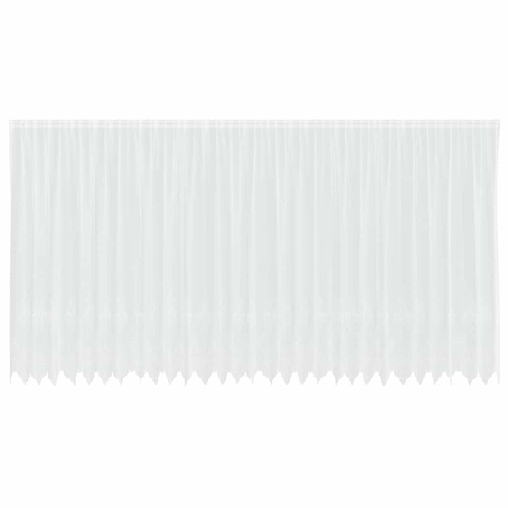 vidaXL Κουρτίνα Δαντέλας με κουρτίνες Λευκό 750x200cm Πολυεστέρας