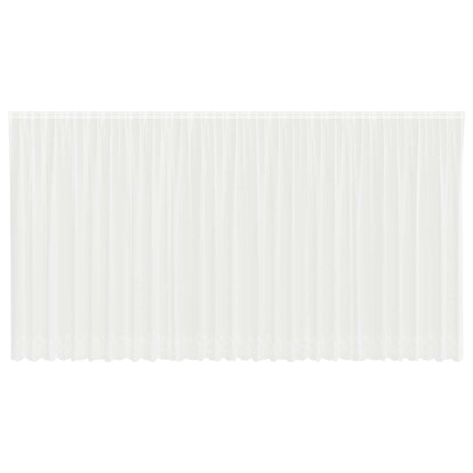 vidaXL Κουρτίνα Δαντέλας με κουρτίνες Λευκό 750 x 240 εκ. Πολυεστέρας