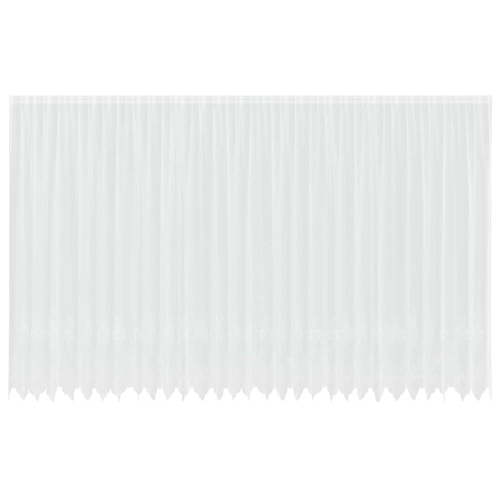 vidaXL Κουρτίνες με κουρτίνες Λευκό 500x100cm Πολυεστέρας