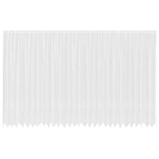 vidaXL Κουρτίνες με κουρτίνες Λευκό 500x100cm Πολυεστέρας
