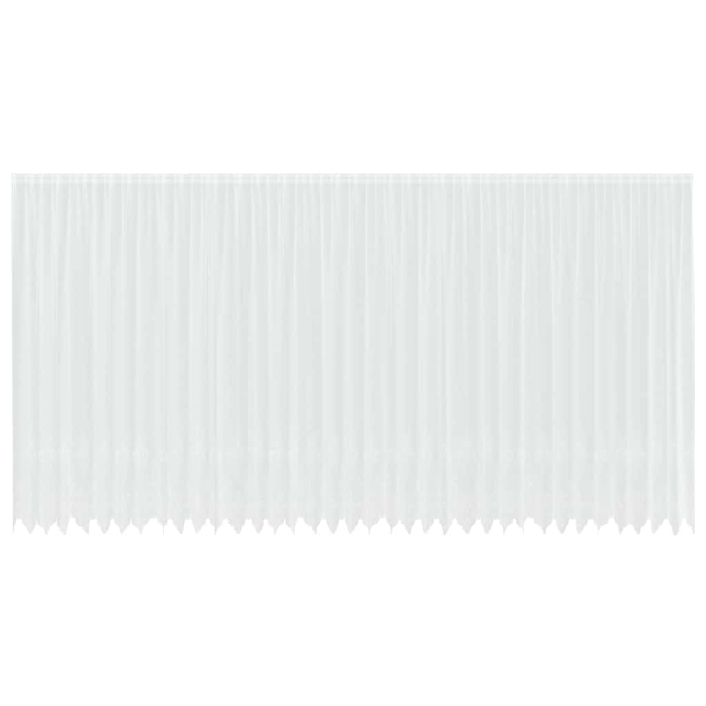 vidaXL Κουρτίνες με κουρτίνες Λευκό 500x100cm Πολυεστέρας