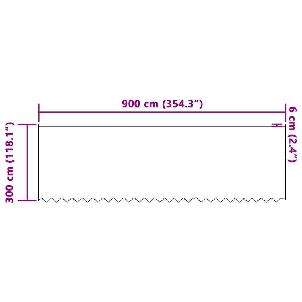 vidaXL Κουρτίνα Δαντέλας με κουρτίνες Λευκό 900x300cm Πολυεστέρας