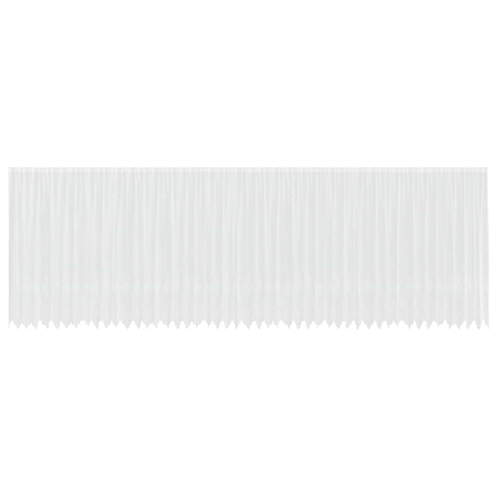 vidaXL Κουρτίνες με κουρτίνες Λευκό 500x100cm Πολυεστέρας