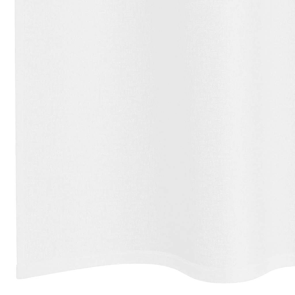 vidaXL Κουρτίνες με κουρτίνες 2 pcs Λευκό 140 x 245 εκ. Πολυεστέρας