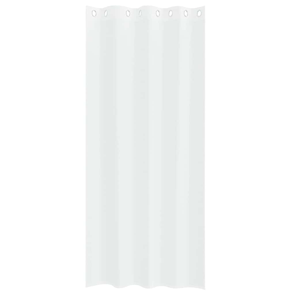 vidaXL Κουρτίνες με κουρτίνες 2 pcs Λευκό 140 x 245 εκ. Πολυεστέρας
