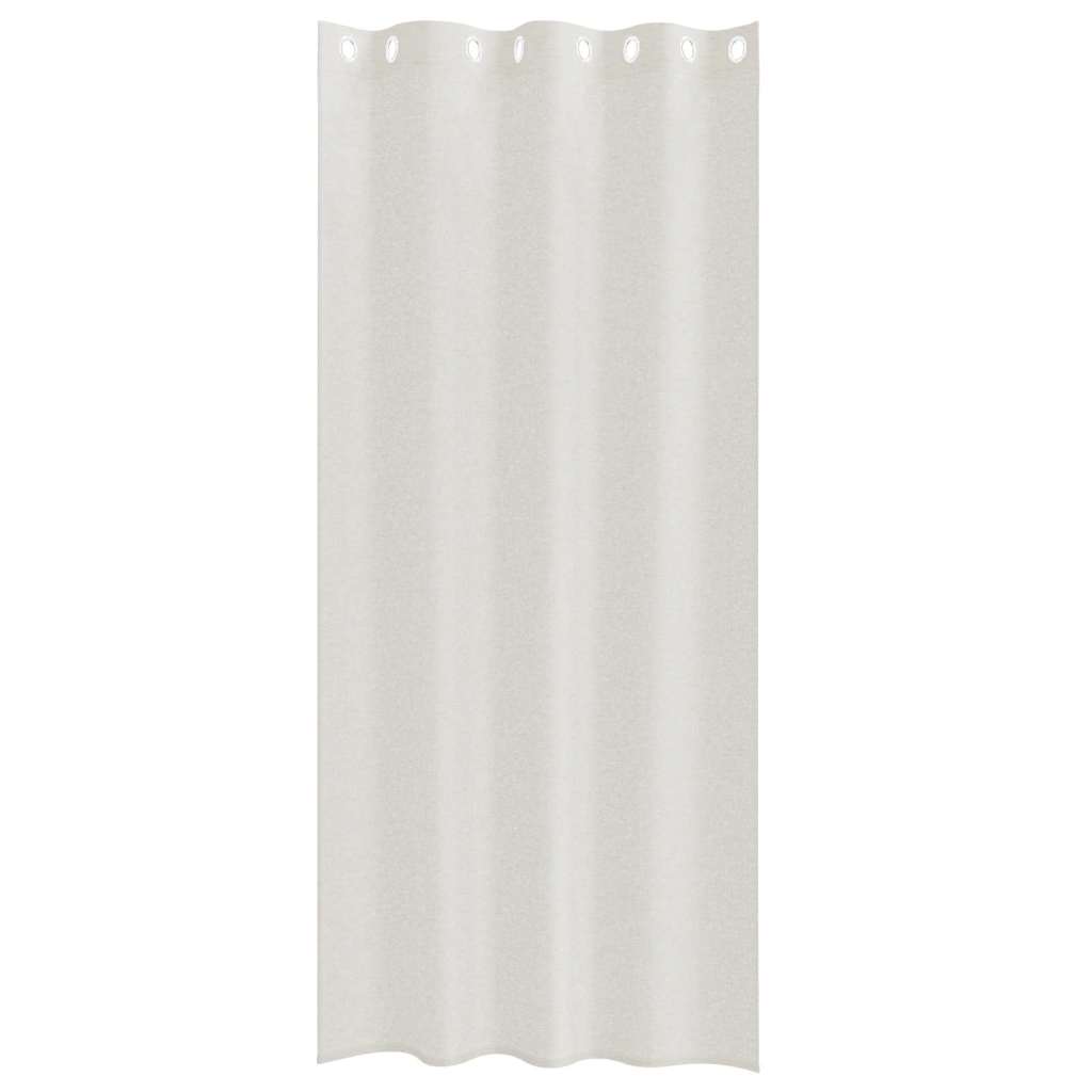 vidaXL Κουρτίνα βυσσινί 2 pcs Κρεμ 260 x 140 εκ. Πολυεστέρας