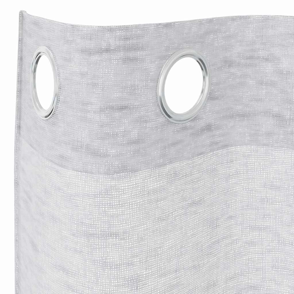vidaXL Κουρτίνες 2 pcs Ανοιχτό γκρι 140 x 140 εκ. Πολυεστέρας