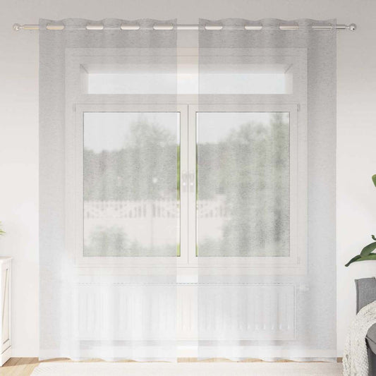 vidaXL Κουρτίνα βυσσινί 2 pcs Ανοιχτό γκρι 245 x 140 εκ. Πολυεστέρας