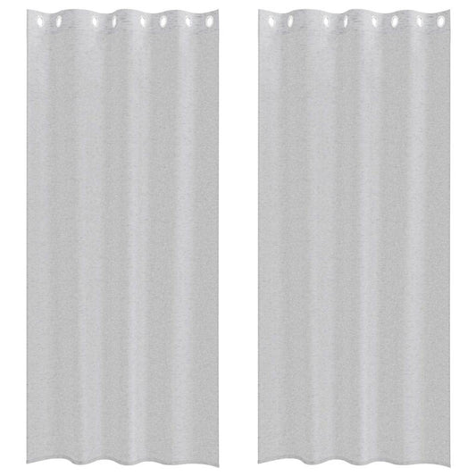 vidaXL Κουρτίνα βυσσινί 2 pcs Ανοιχτό γκρι 245 x 140 εκ. Πολυεστέρας