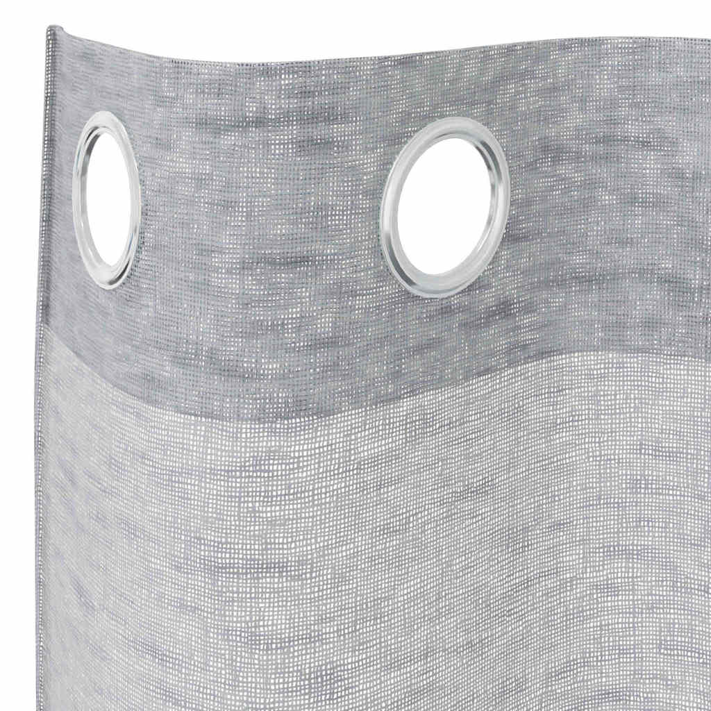 vidaXL Κουρτίνες 2 pcs Σκούρο γκρι 140 x 175 εκ. Πολυεστέρας