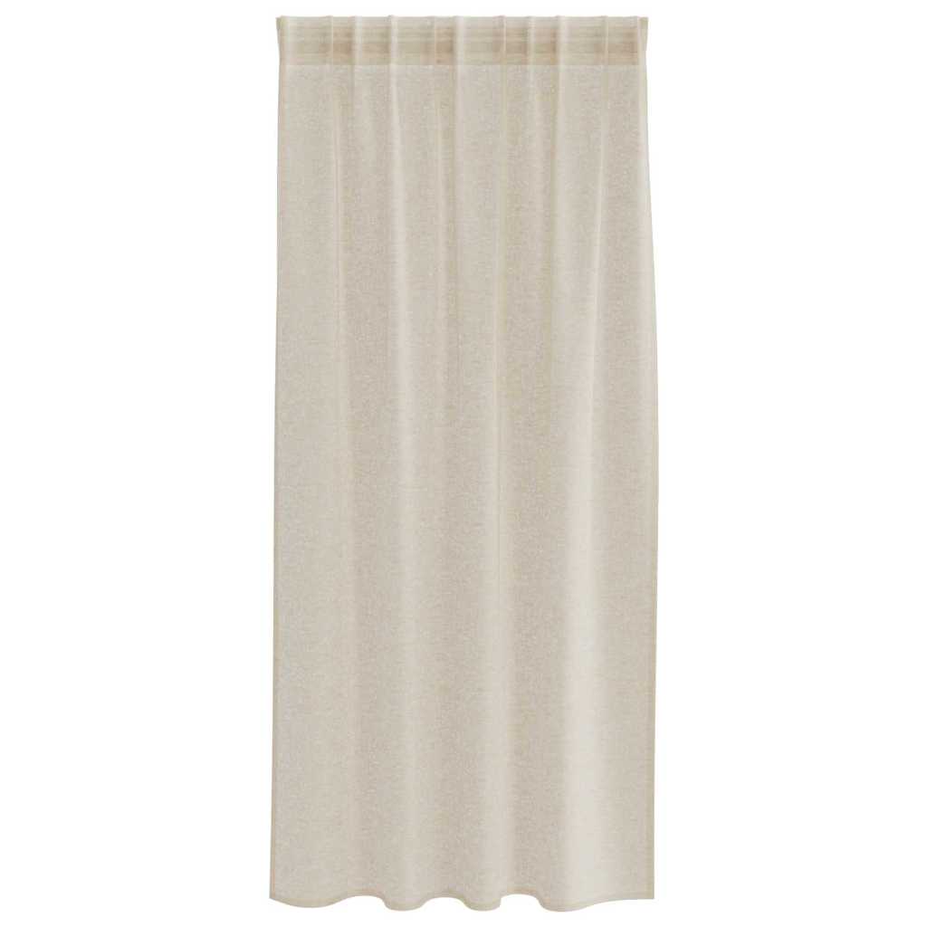 vidaXL Κουρτίνα βυσσινί 2 pcs Άμμος 175 x 140 εκ. Πολυεστέρας