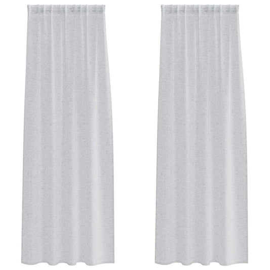 vidaXL Κουρτίνα βυσσινί 2 pcs Ανοιχτό γκρι 225 x 140 εκ. Πολυεστέρας