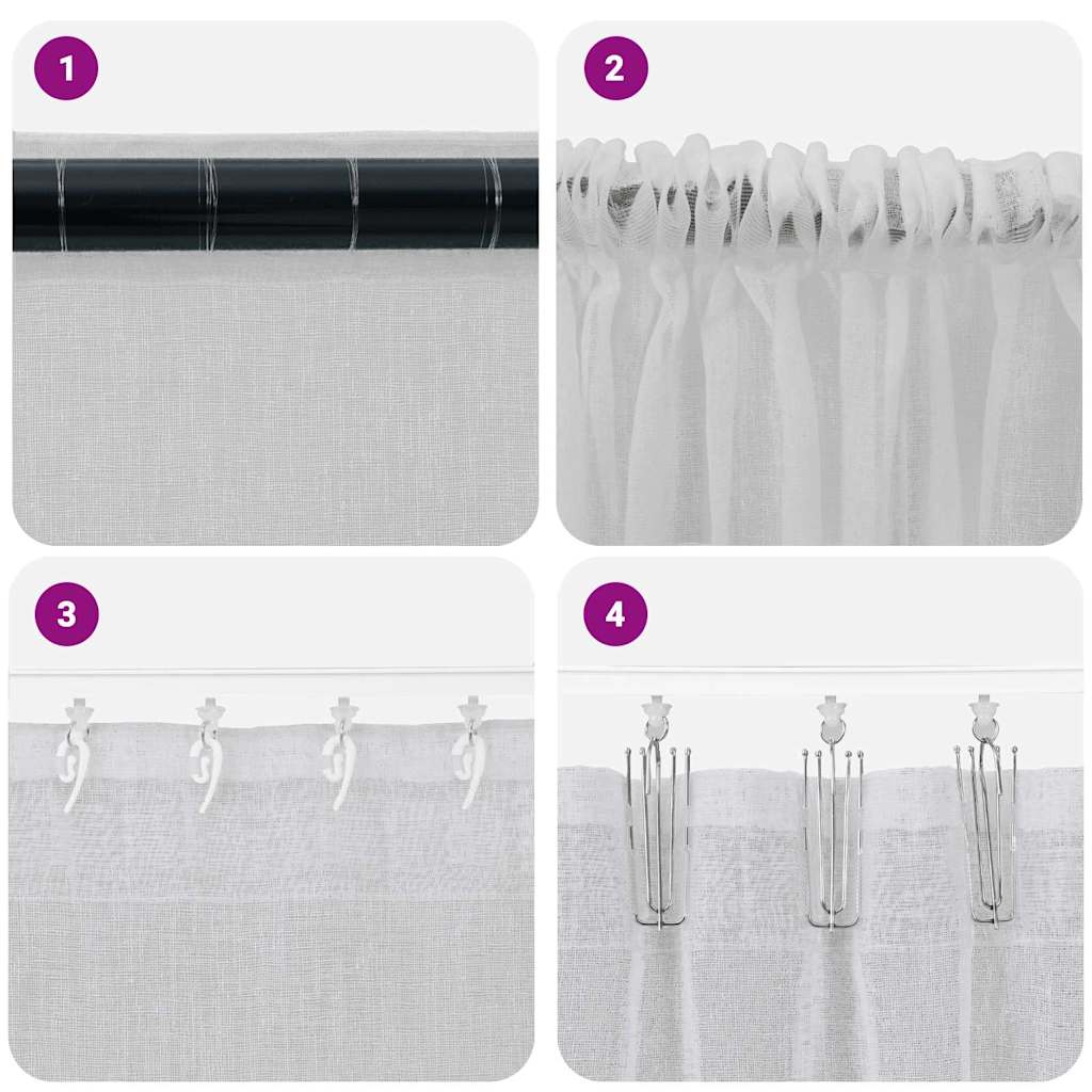 vidaXL Κουρτίνα βυσσινί 2 pcs Ανοιχτό γκρι 260 x 140 εκ. Πολυεστέρας