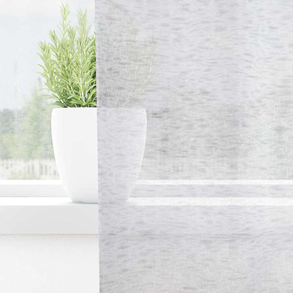 vidaXL Κουρτίνα βυσσινί 2 pcs Ανοιχτό γκρι 260 x 140 εκ. Πολυεστέρας