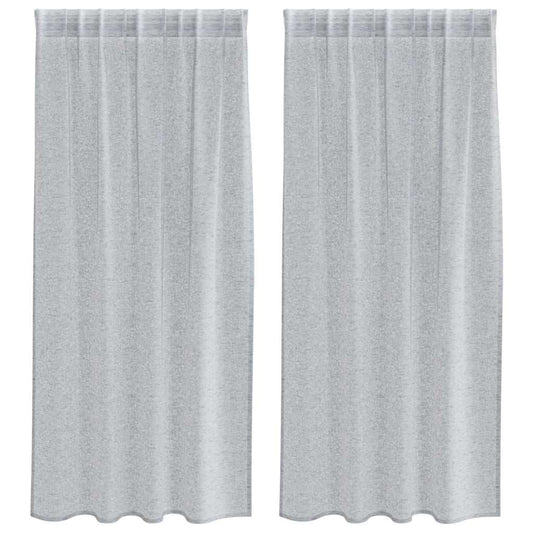 vidaXL Κουρτίνα βυσσινί 2 pcs Σκούρο Γκρι 175 x 140 εκ. Πολυεστέρας