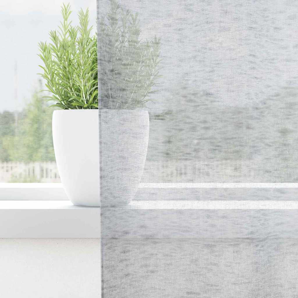 vidaXL Κουρτίνα βυσσινί 2 pcs Σκούρο Γκρι 260 x 140 εκ. Πολυεστέρας