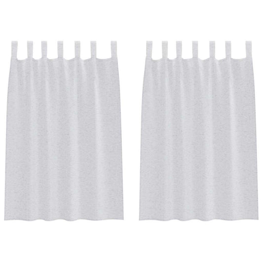 vidaXL Κουρτίνες 2 pcs Ανοιχτό γκρι 140 x 140 εκ. Πολυεστέρας