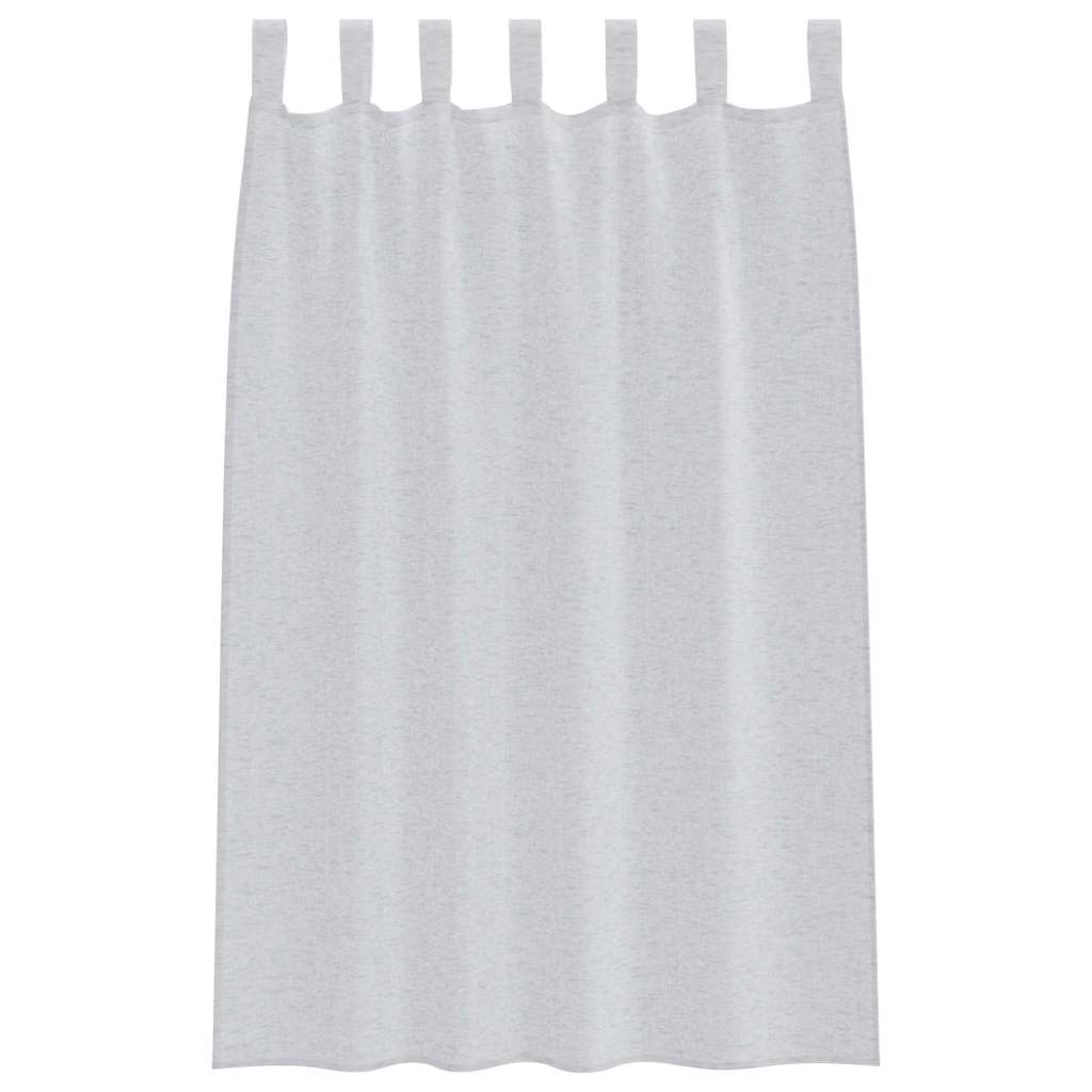 vidaXL Κουρτίνες 2 pcs Ανοιχτό γκρι 140 x 175 εκ. Πολυεστέρας