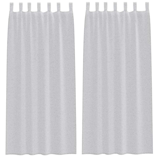 vidaXL Κουρτίνες 2 pcs Ανοιχτό γκρι 140 x 225 cm Πολυεστέρας