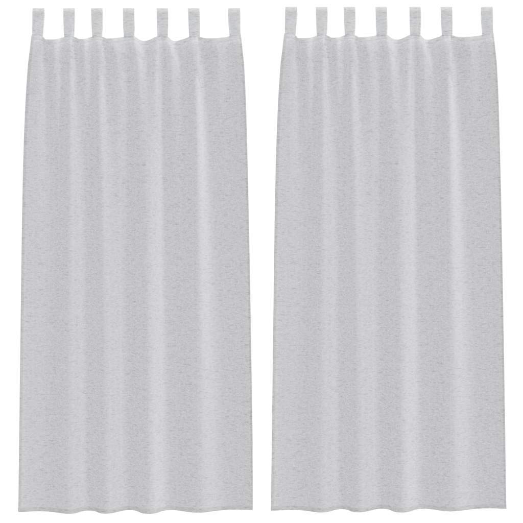vidaXL Κουρτίνα βυσσινί 2 pcs Ανοιχτό γκρι 245 x 140 εκ. Πολυεστέρας