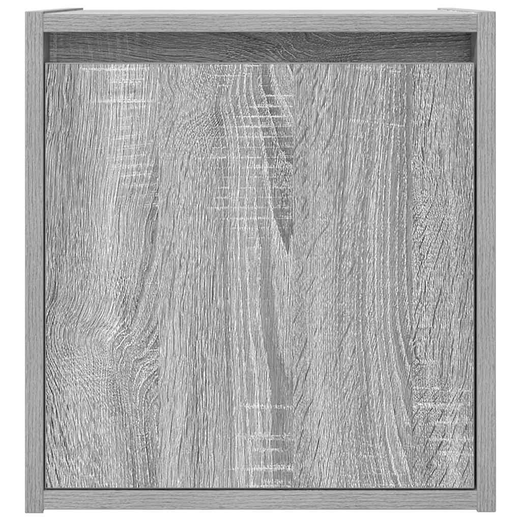 vidaXL Κομοδίνα Επιτοίχια Γκρι Sonoma 38x34x40 εκ.