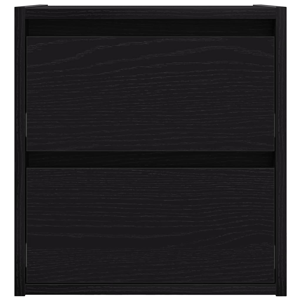vidaXL Κομοδίνα Επιτοίχια 2 τεμ. Μαύρη βελανιδιά 38x34x40 εκ.