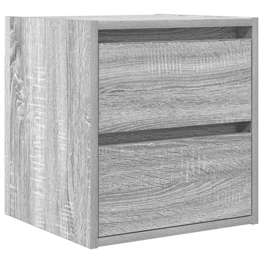 vidaXL Κομοδίνα Επιτοίχια Γκρι Sonoma 38x34x40 εκ.