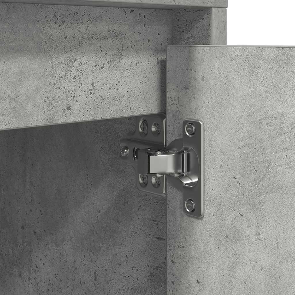 vidaXL Κομοδίνο με φώτα LED Μπετόν Γκρι 38x34x50 cm