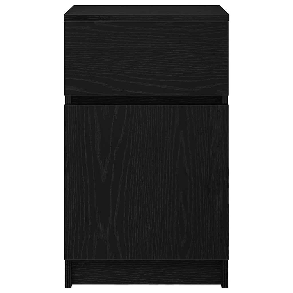vidaXL Κομοδίνο Μαύρο 39x35x65 εκ. από Επεξεργασμένο Ξύλο