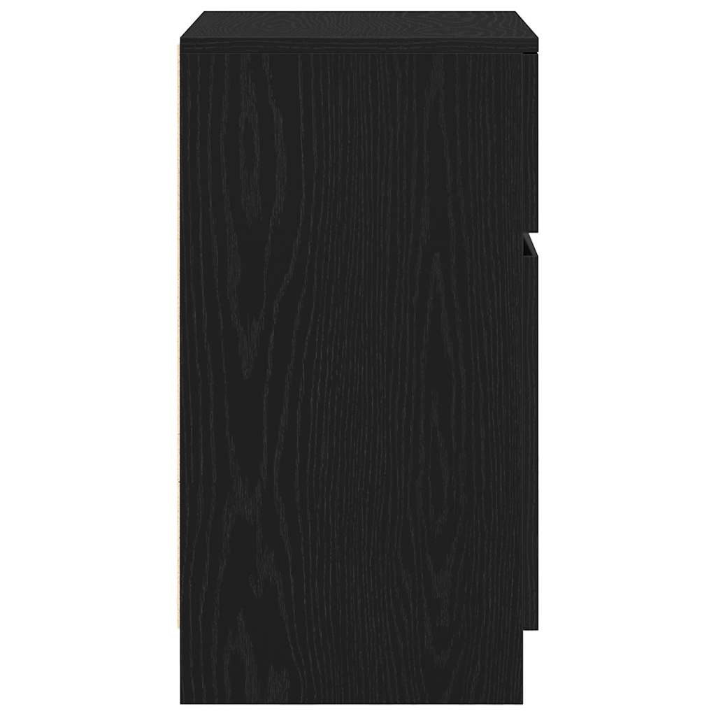 vidaXL Κομοδίνο Μαύρο 39x35x65 εκ. από Επεξεργασμένο Ξύλο