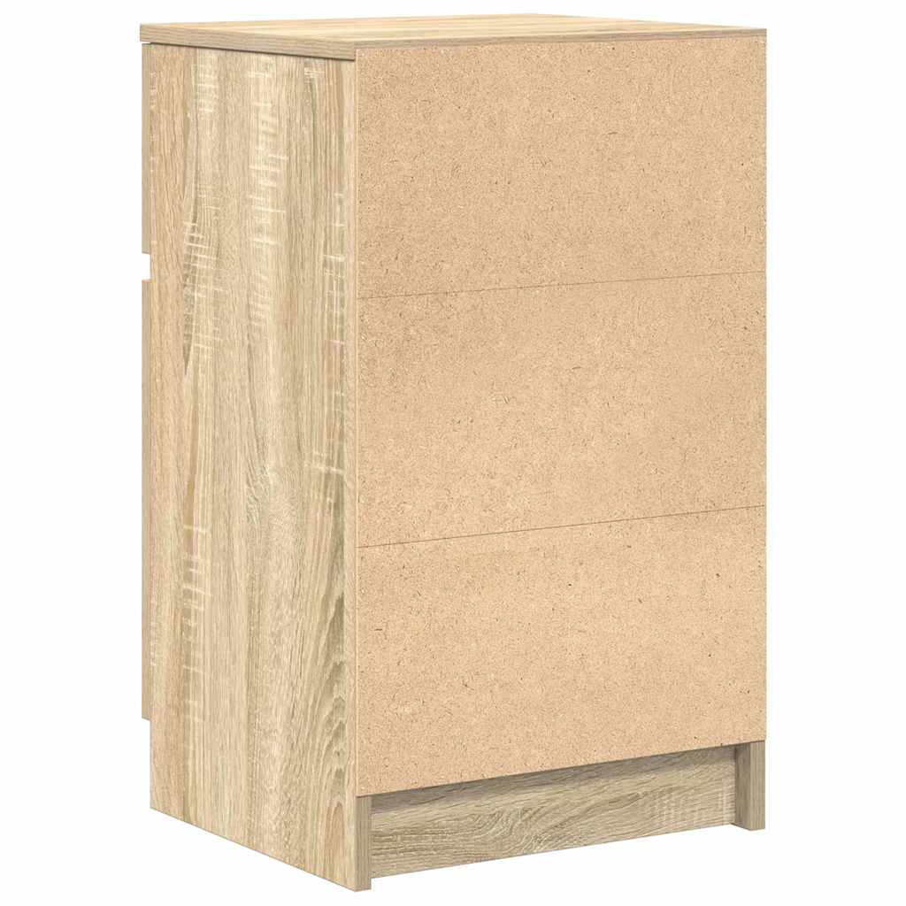 vidaXL Κομοδίνα 2 τεμ. Sonoma Δρυς 39x35x65 εκ. από Επεξεργασμένο Ξύλο