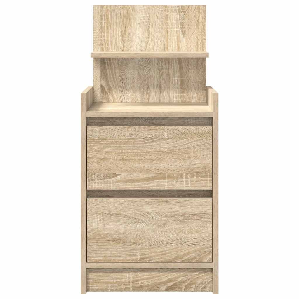 vidaXL Κομοδίνο με 2 συρτάρια Sonoma Δρυς 38x34x80 εκ.