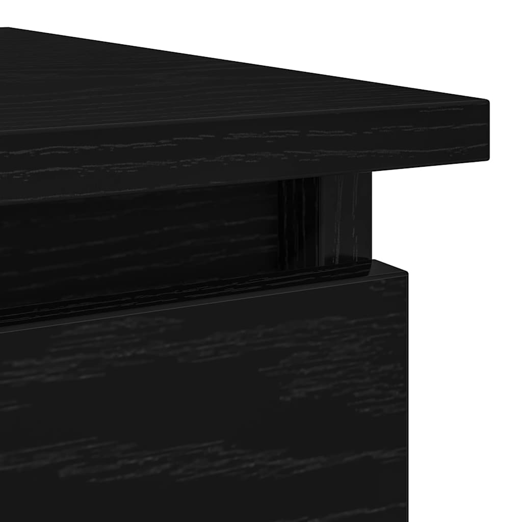 vidaXL Τραπέζι κονσόλας με συρτάρια Μαύρο 85,5x38,5x74,5 cm