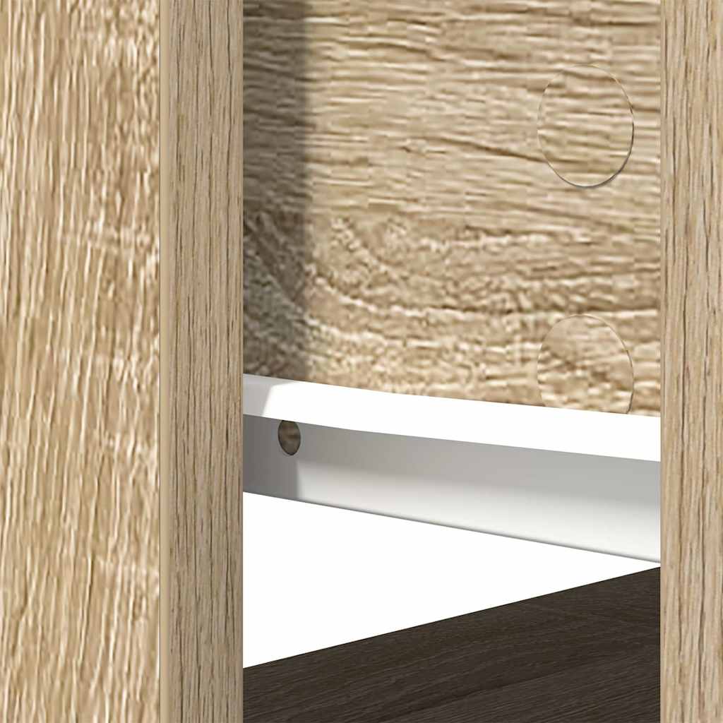 vidaXL Τραπέζι κονσόλας με συρτάρια Sonoma Δρυς 85,5x38,5x74,5 cm