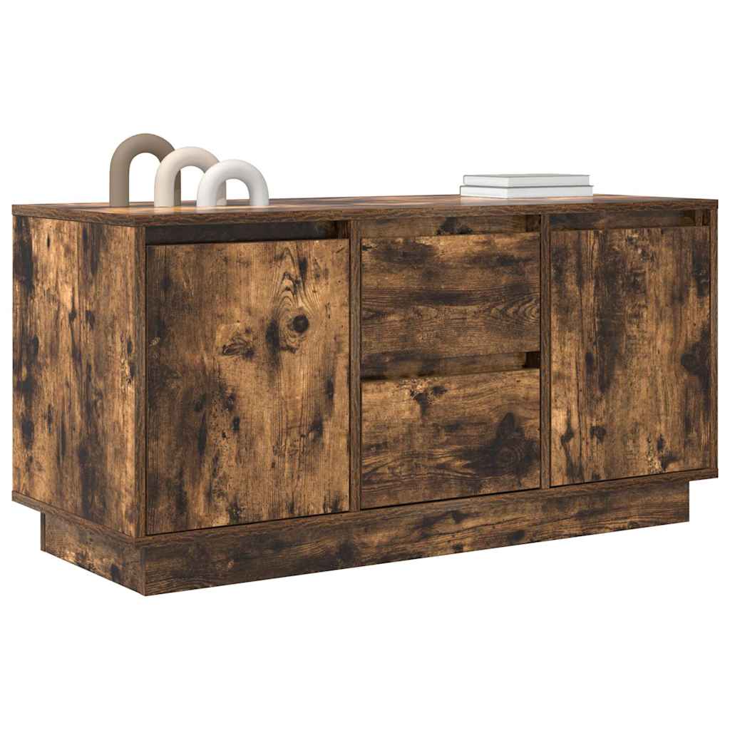 vidaXL Έπιπλο Τηλεόρασης με LED Καπνιστή Δρυς 100x41x50 εκ.