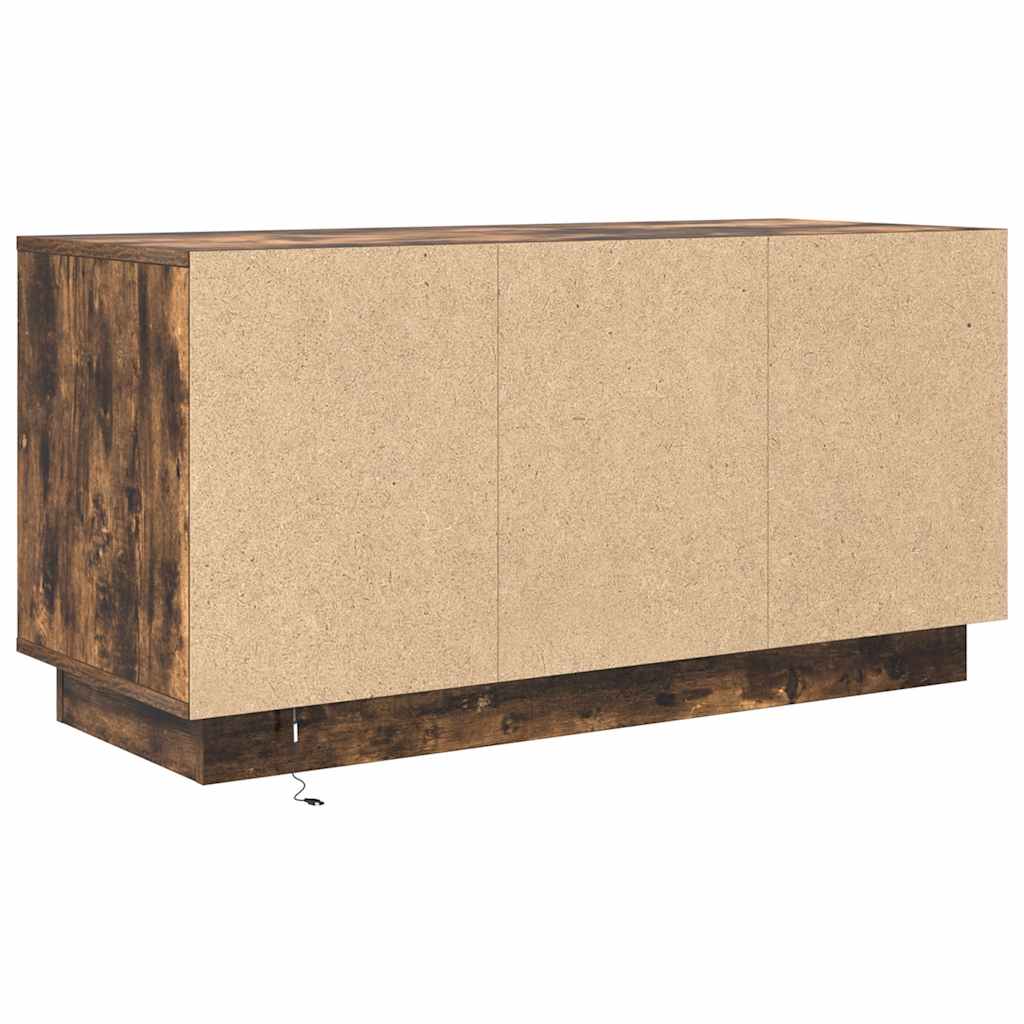 vidaXL Έπιπλο Τηλεόρασης με LED Καπνιστή Δρυς 100x41x50 εκ.