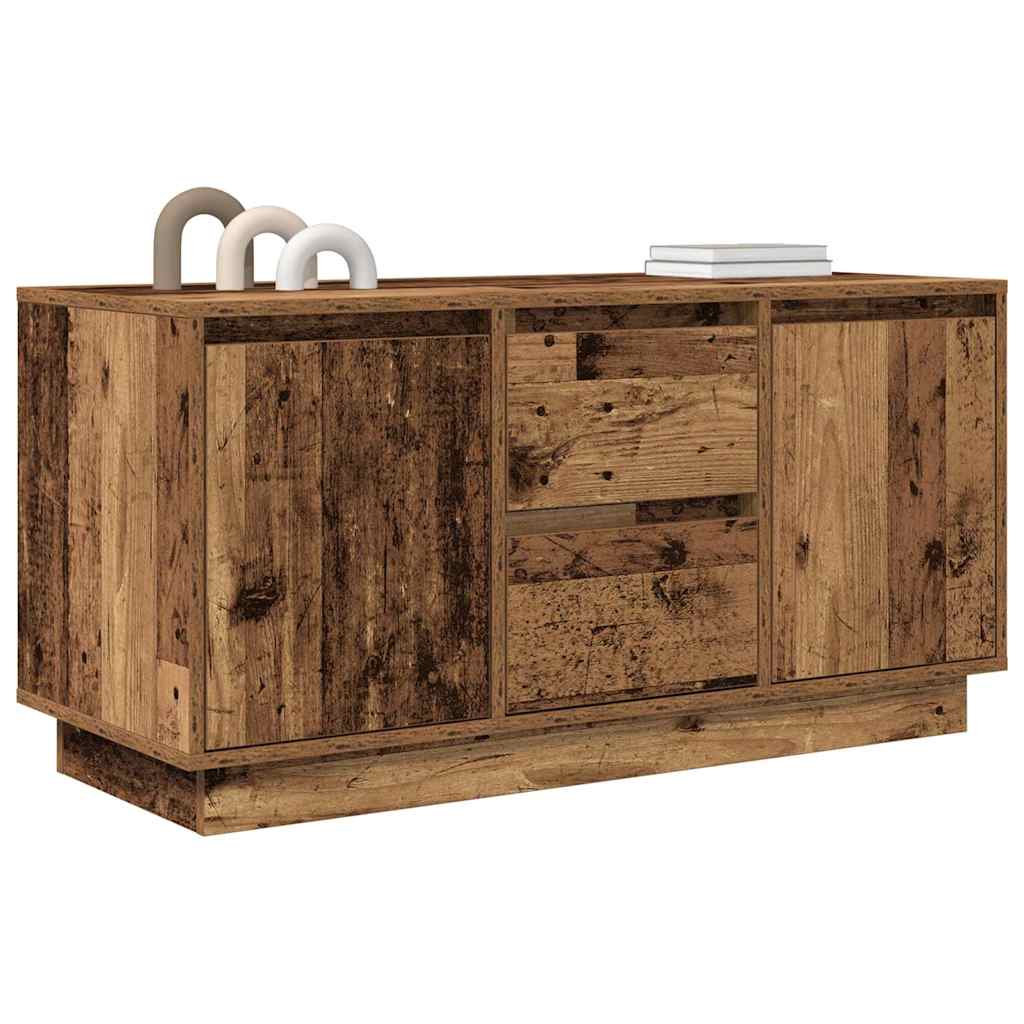 vidaXL Ντουλάπι τηλεόρασης με φώτα LED Παλιό ξύλο 100x41x50 εκ.