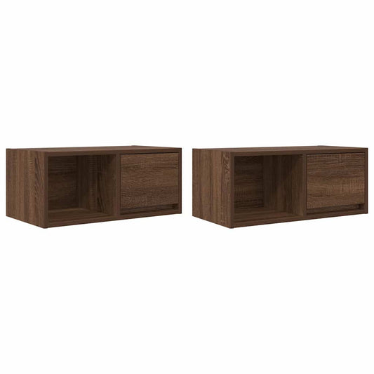 vidaXL Έπιπλα Τηλεόρασης 2 τεμ. 60x31x25,5 εκ. Επεξεργασμένο Ξύλο