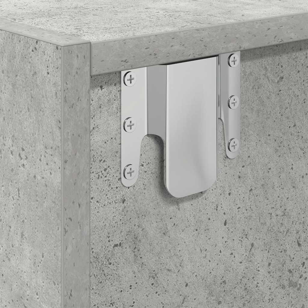 vidaXL Έπιπλο Τηλεόρασης Γκρι Σκυροδέματος 80x31x25,5εκ. Επεξεργ. Ξύλο