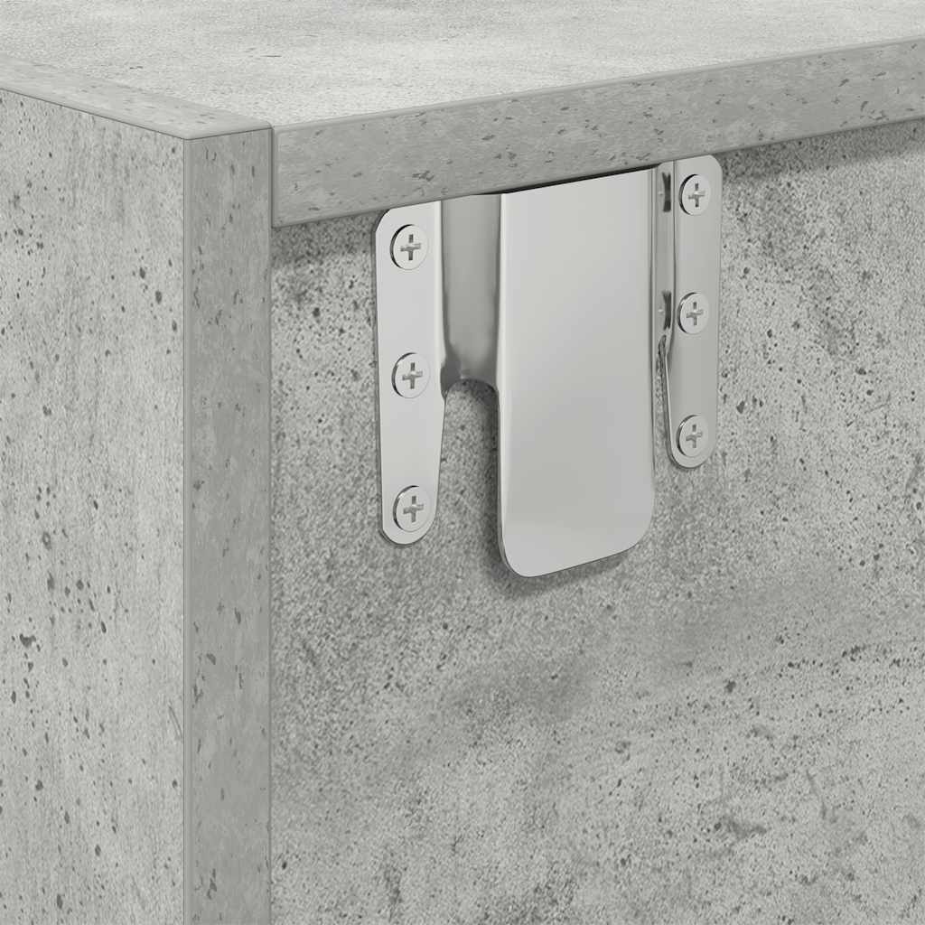 vidaXL Έπιπλο Τηλεόρασης Γκρι Σκυροδέματος 80x31x25,5εκ. Επεξεργ. Ξύλο