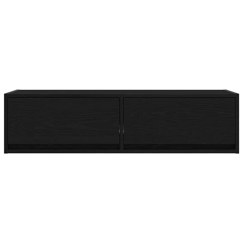 vidaXL Ντουλάπι TV Μαύρη δρυς 100 x 31 x 25.5 εκ. Επεξεργασμένο ξύλο