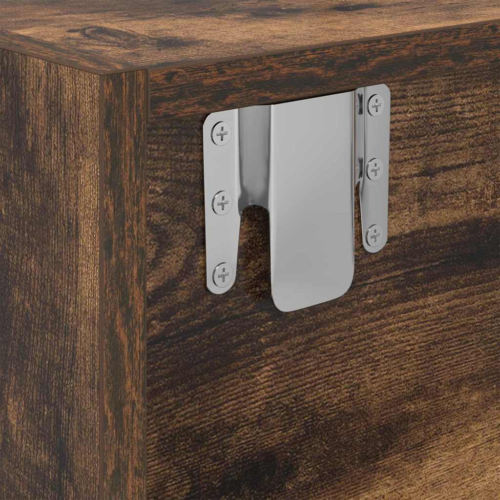 vidaXL Ντουλάπι TV με συρτάρι Καπνιστή δρυς 100 x 31 x 25.5 εκ.