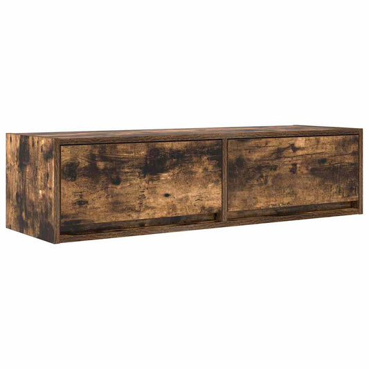 vidaXL Ντουλάπι TV με συρτάρι Καπνιστή δρυς 100 x 31 x 25.5 εκ.