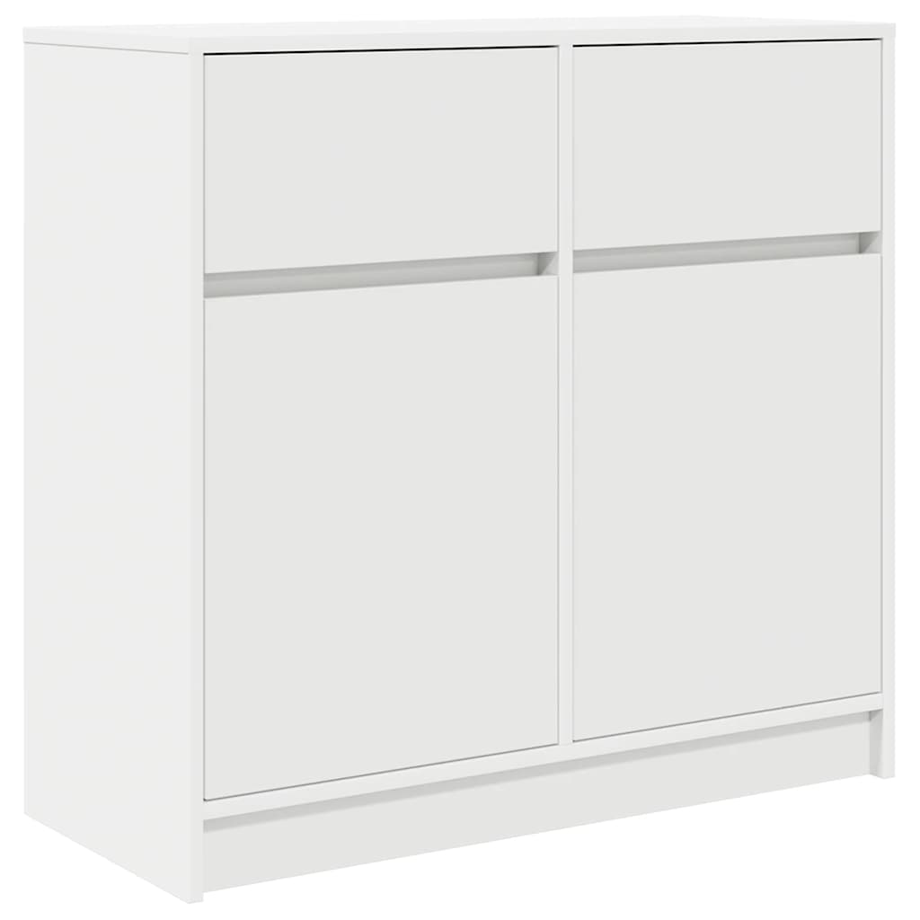 vidaXL Συρταριέρα με Συρτάρια Λευκή 80x34x76 εκ. από Επεξ. Ξύλο